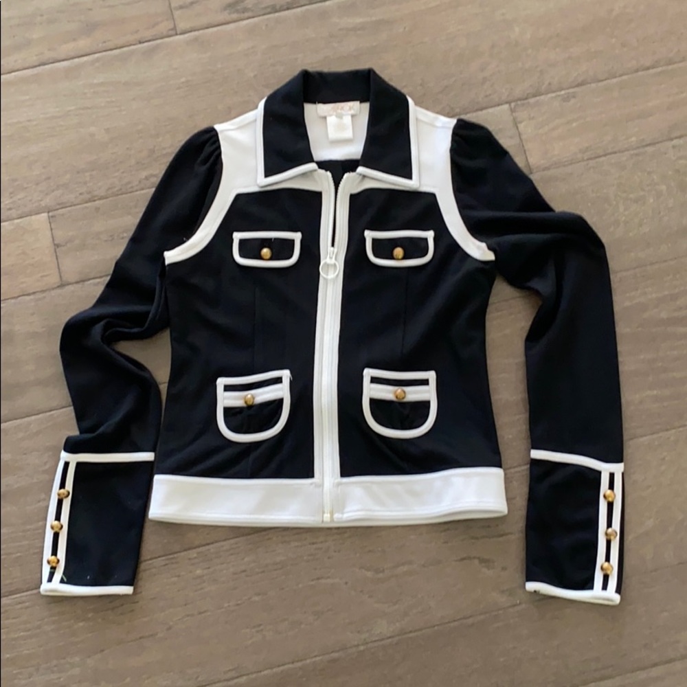 LaRok knit zip-up blazer